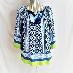 Crown & Ivy Tunic W/Pom-pom Trimmed Sleeves